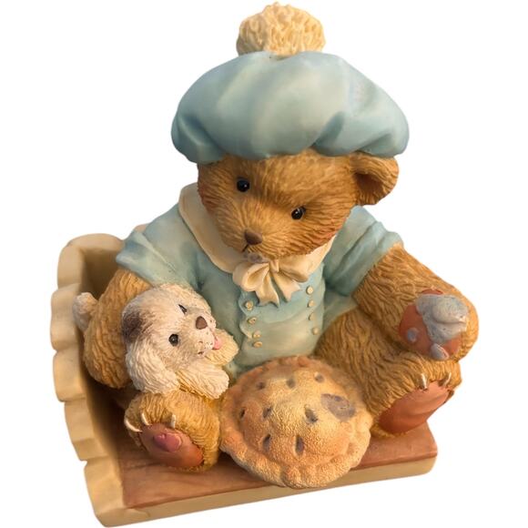 Enesco Vintage  1993 Cherished Teddies Figurine I'm Plum Happy You’re My Friend - Picture 1 of 3